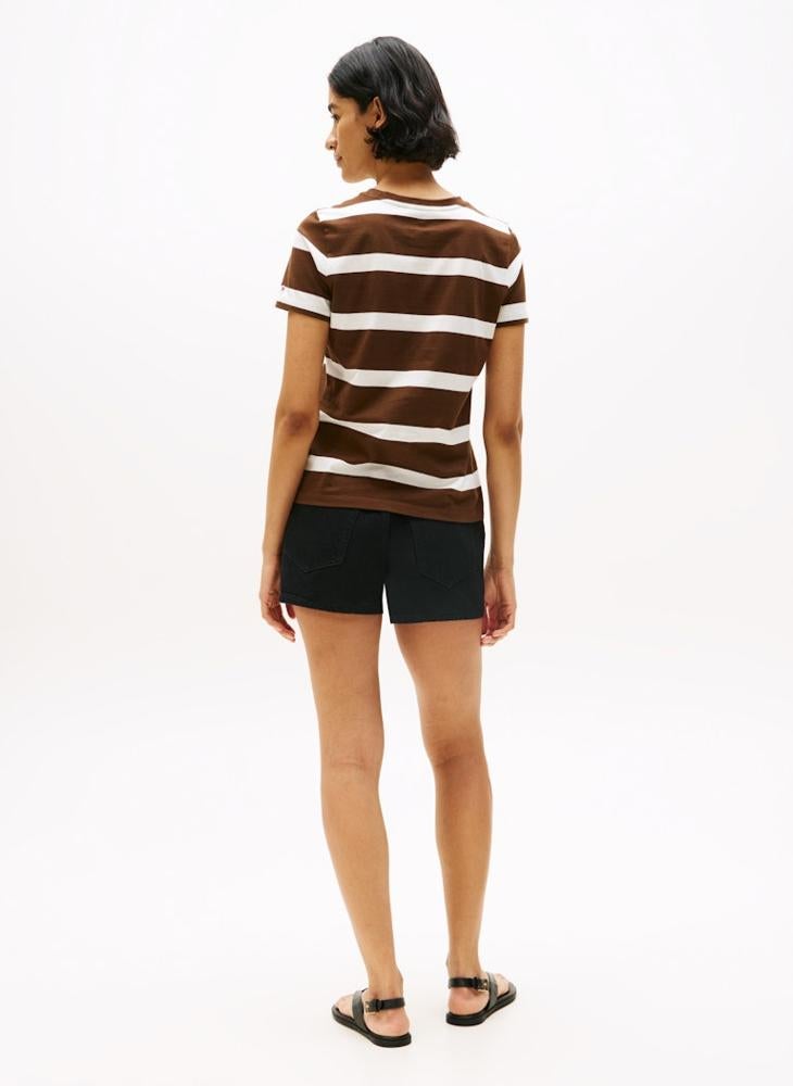 تومي هيلفيغر تي شيرت بياقة دائرية مخطط - Image 2